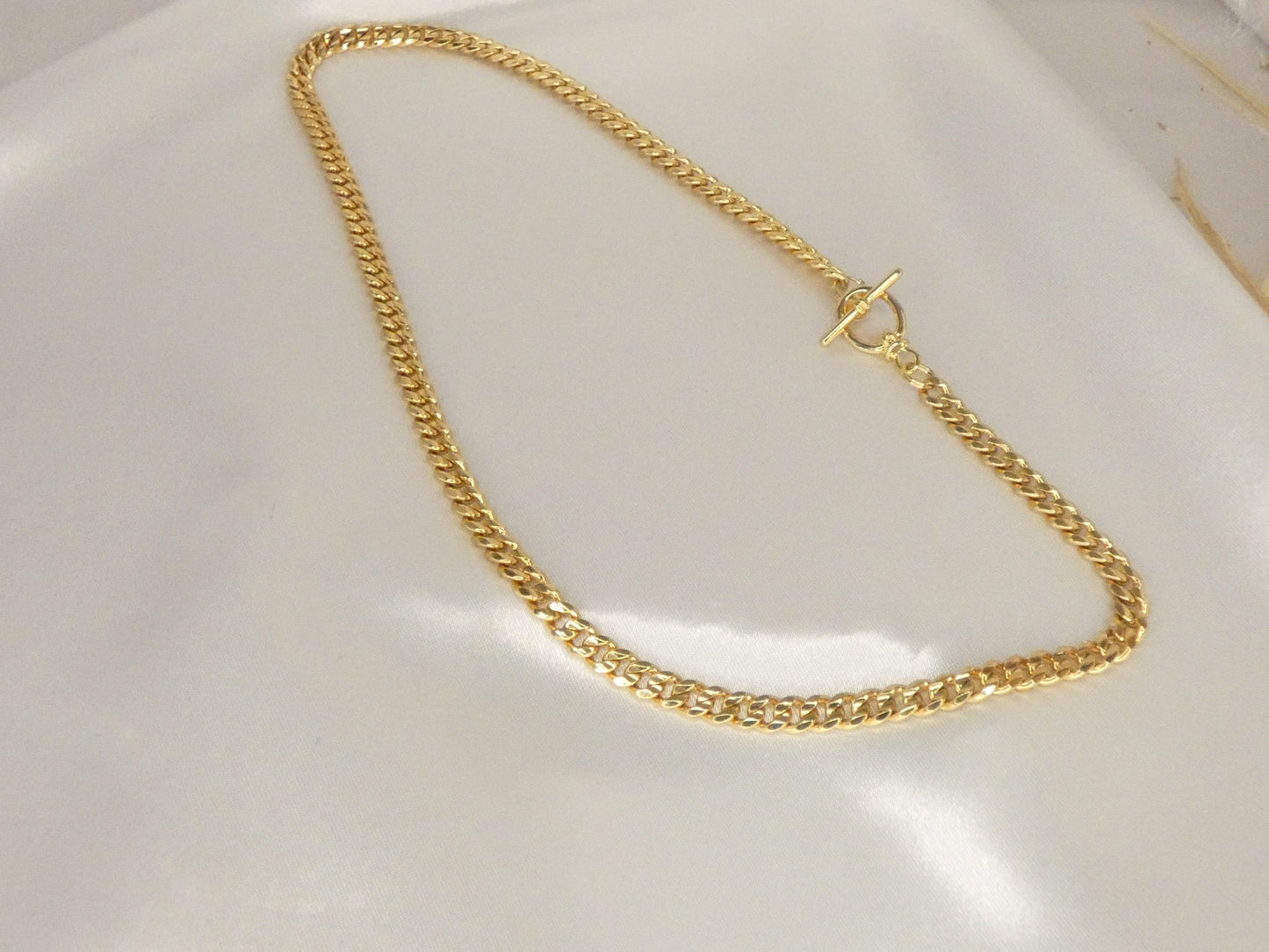 Chunky chain gold plated necklace