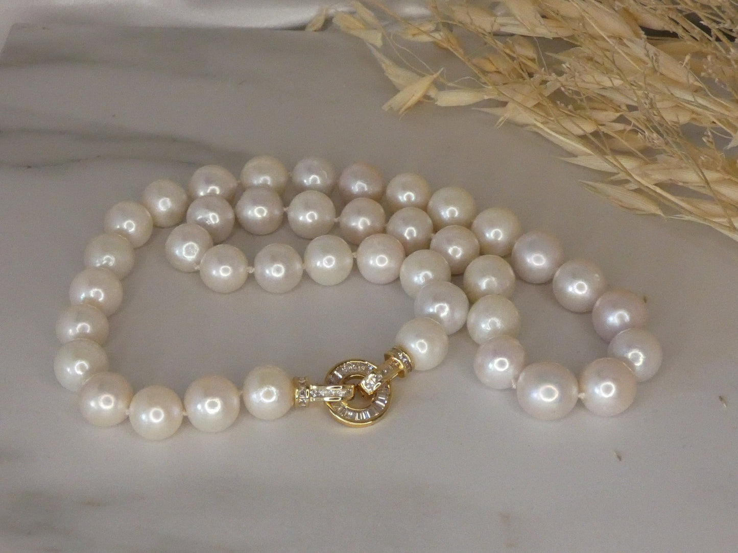 Collier de perle de culture Edison Blanche 12mm