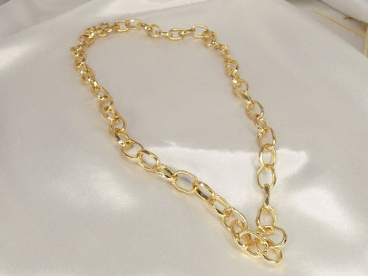 Chunky chain gold plated necklace