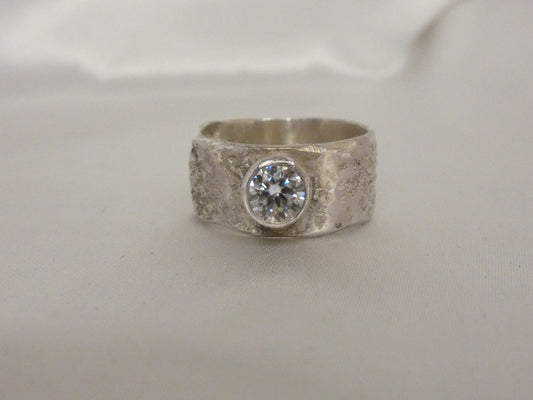 Solitaire Moissanite 1 carat en argent 925